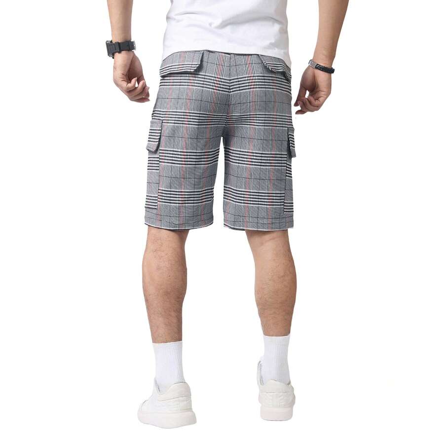 Mens Slim Fit Stretch Plaid Dr - Shorts Chino Slim avis et prix