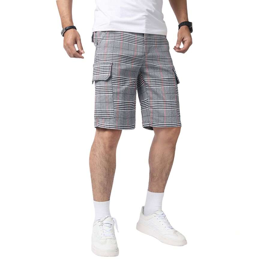 Mens Slim Fit Stretch Plaid Dr - Shorts Chino Slim avis et prix
