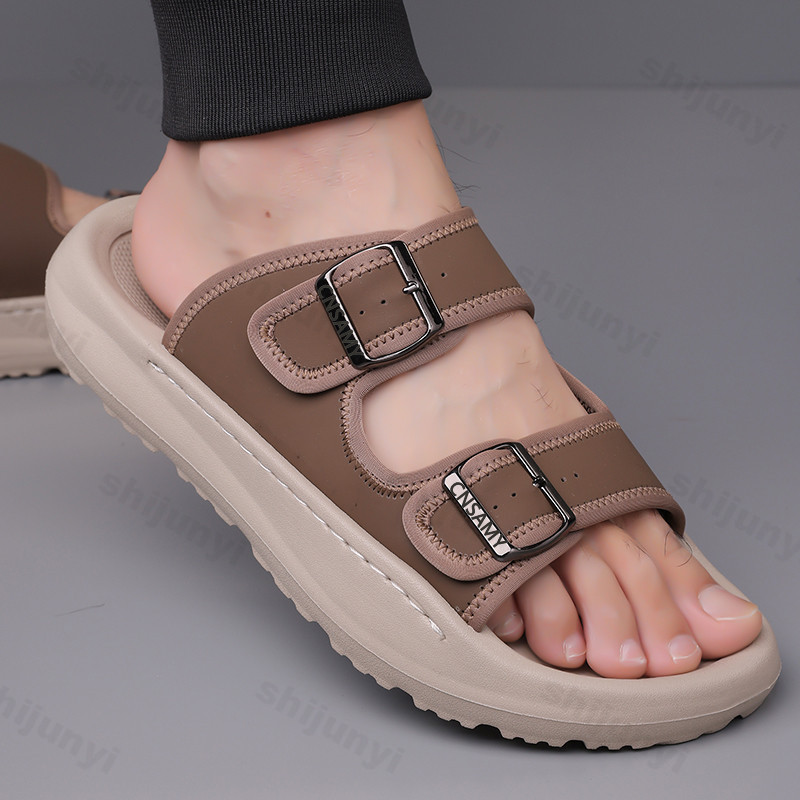 Men's Slippers 2025 Summer Bre - Flip Flop Leather Men avis et prix