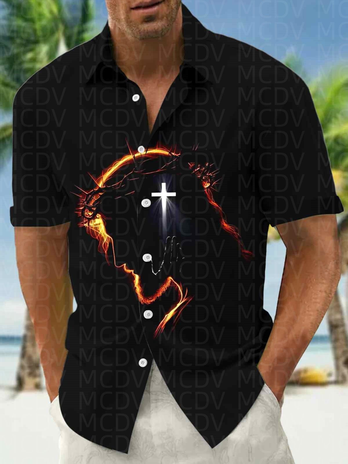Insects Pattern Men's Hawaiian - Shirt Camp Collar avis et prix
