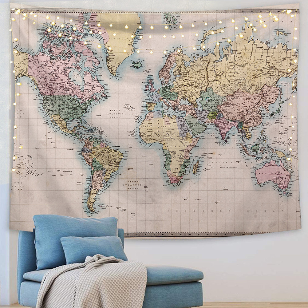 World Map Tapestry Bedroom Dec - Beach Towel Large avis et prix