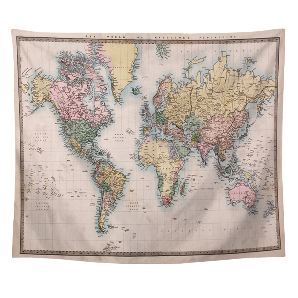 World Map Tapestry Bedroom Dec - Beach Towel Large avis et prix