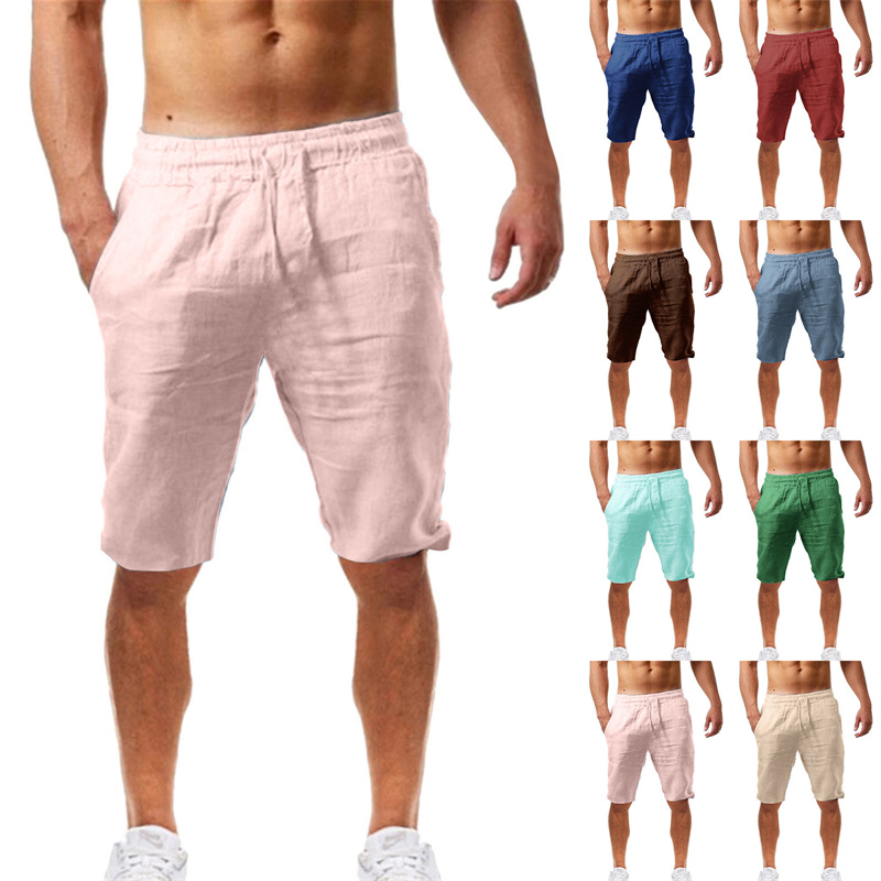 2026 Summer Men's Shorts Cotto - Short Linen Drawstring avis et prix