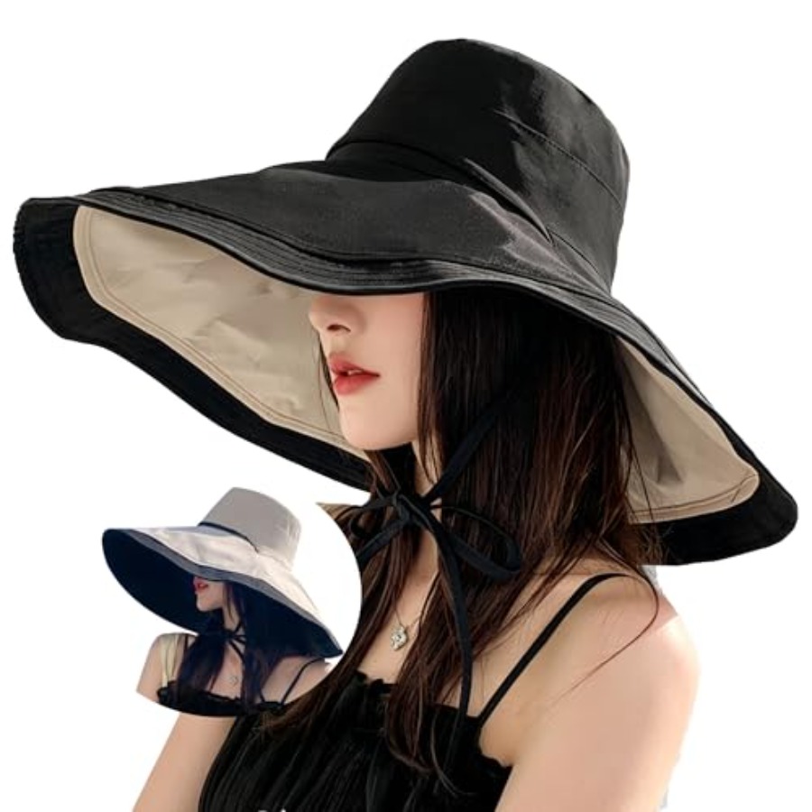 Extra Wide-Brim Sun Hats Women - Packable Hat Nylon avis et prix