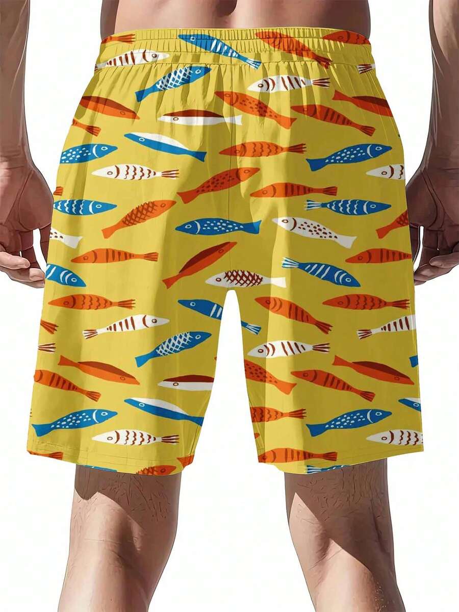 Colorful Fish Pattern Swim Tru - Swim Trunk Quick Dry avis et prix