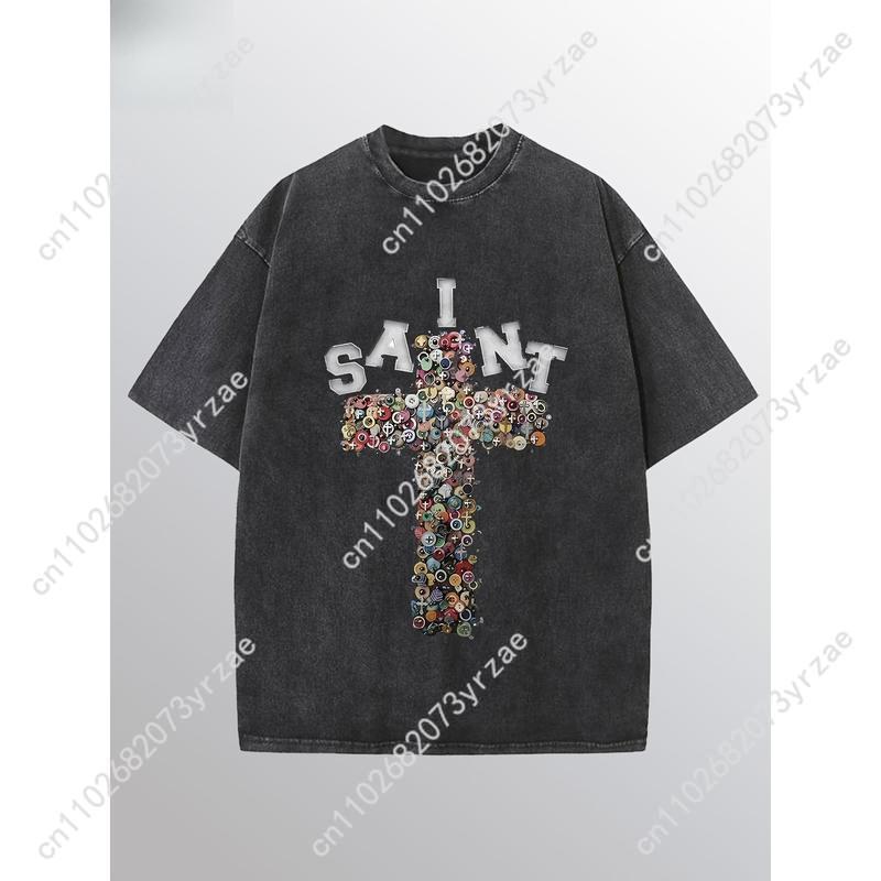 SAINT Retro Tshirt Man Woman H - Linen Shirt Breathable avis et prix