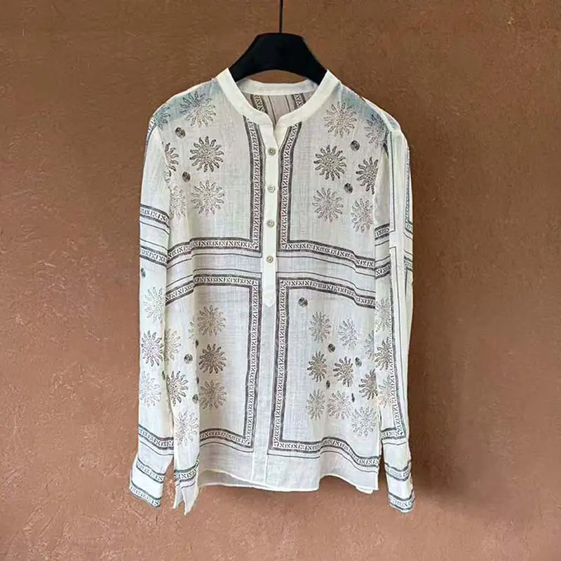 Women New Design Loose Tempera - Resort Shirt Floral avis et prix
