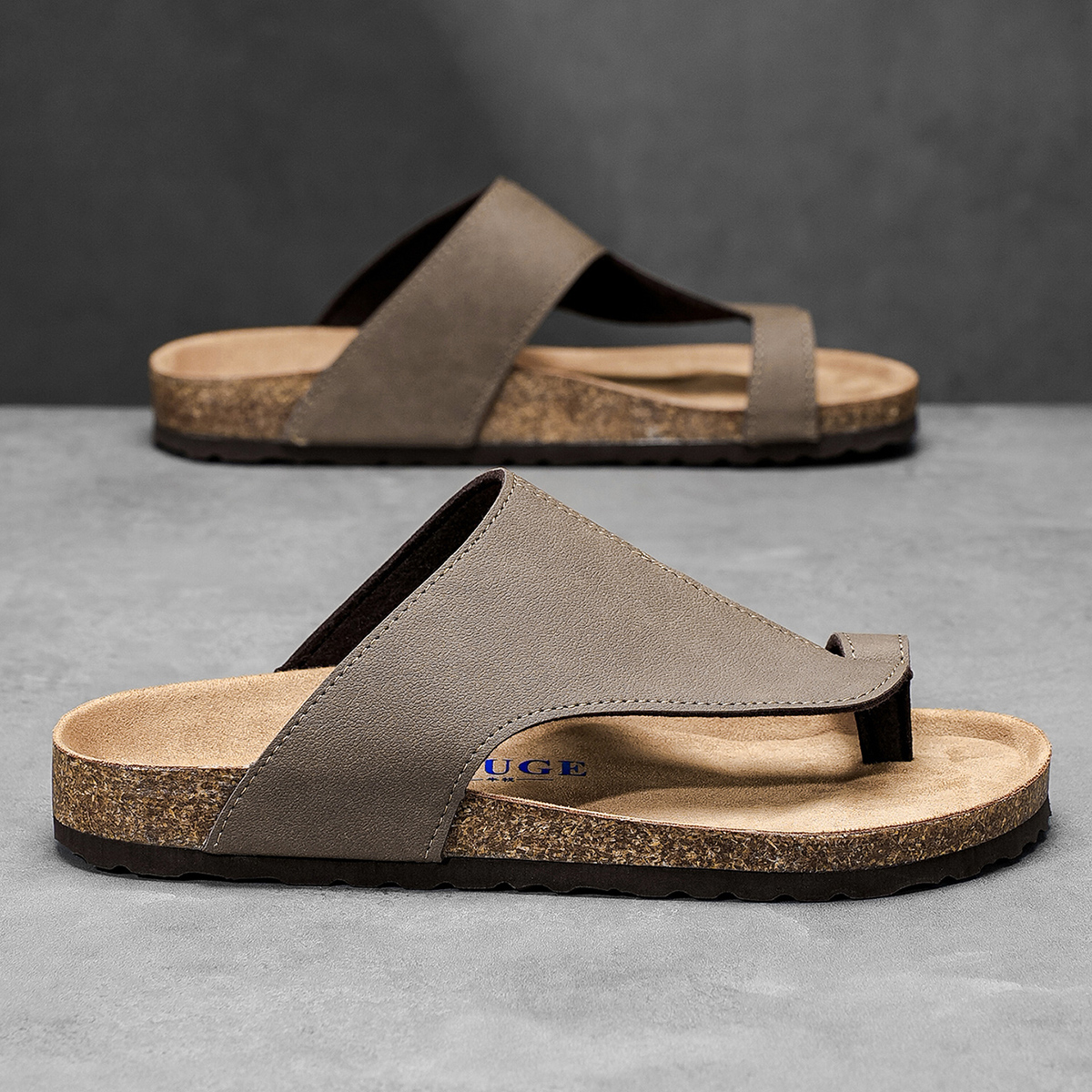 Big Size 48 49 Cork Slippers M - Flip Flop Leather Men avis et prix