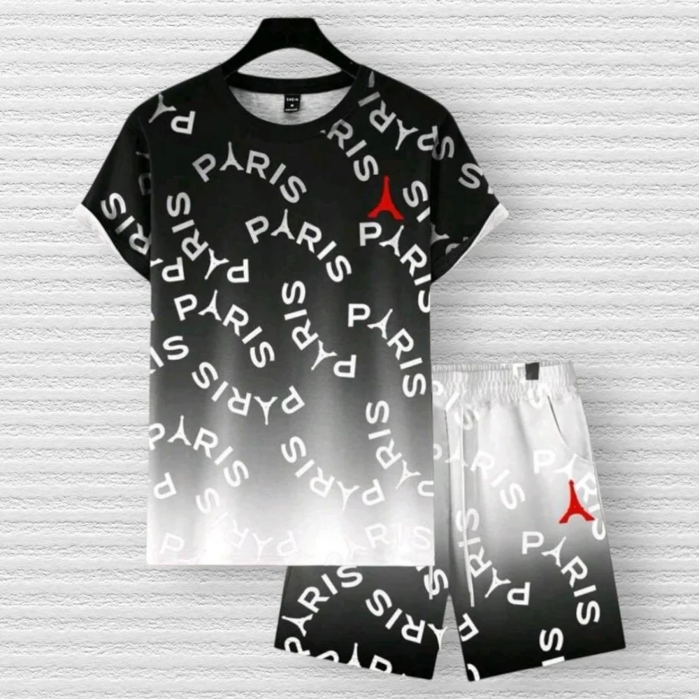 Men Letter Print Round Neck Sh - Tee Graphic Print avis et prix