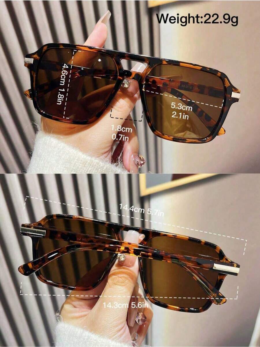 Fashion Double Bridge Aviator  - Sunglasses Aviator Polarized avis et prix