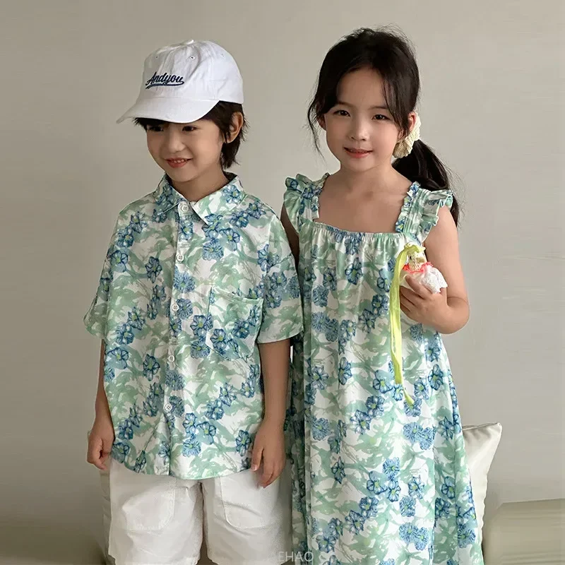 Look Boys Shirts Korean Childr - Resort Shirt Floral avis et prix