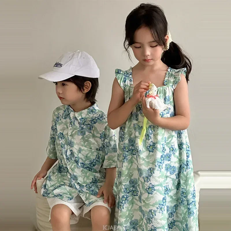 Look Boys Shirts Korean Childr - Resort Shirt Floral avis et prix