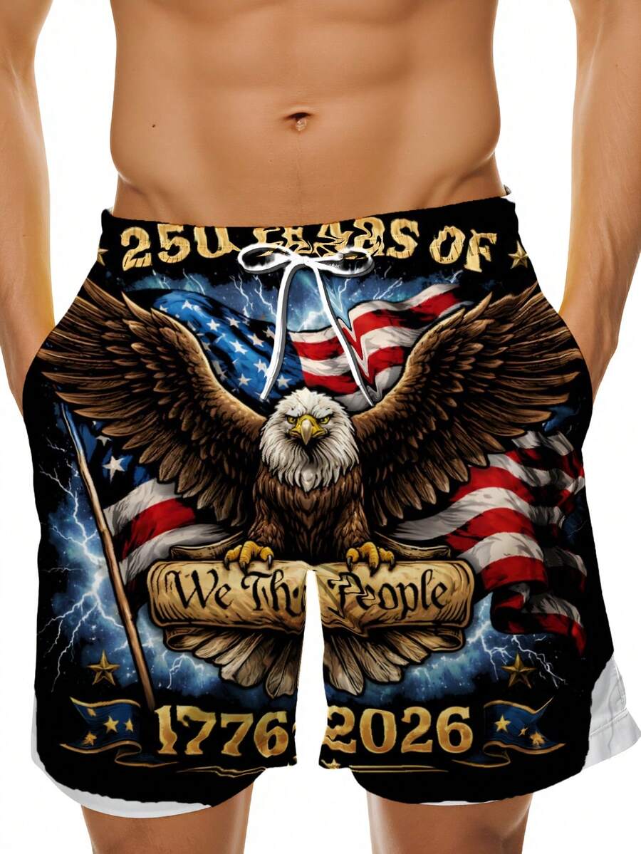 Patriotic Swim Trunks Men Beac - Swim Trunk Quick Dry avis et prix