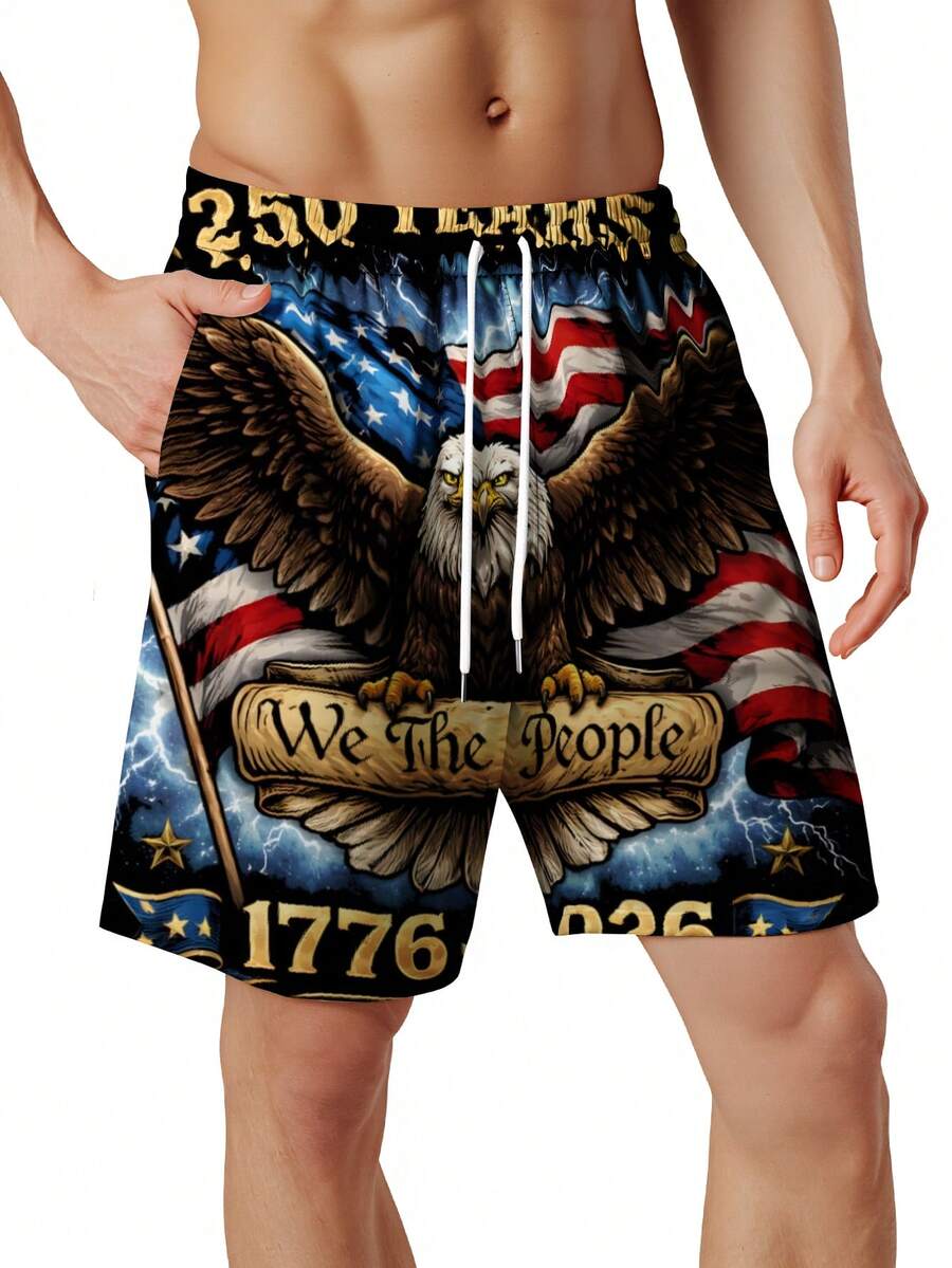 Patriotic Swim Trunks Men Beac - Swim Trunk Quick Dry avis et prix