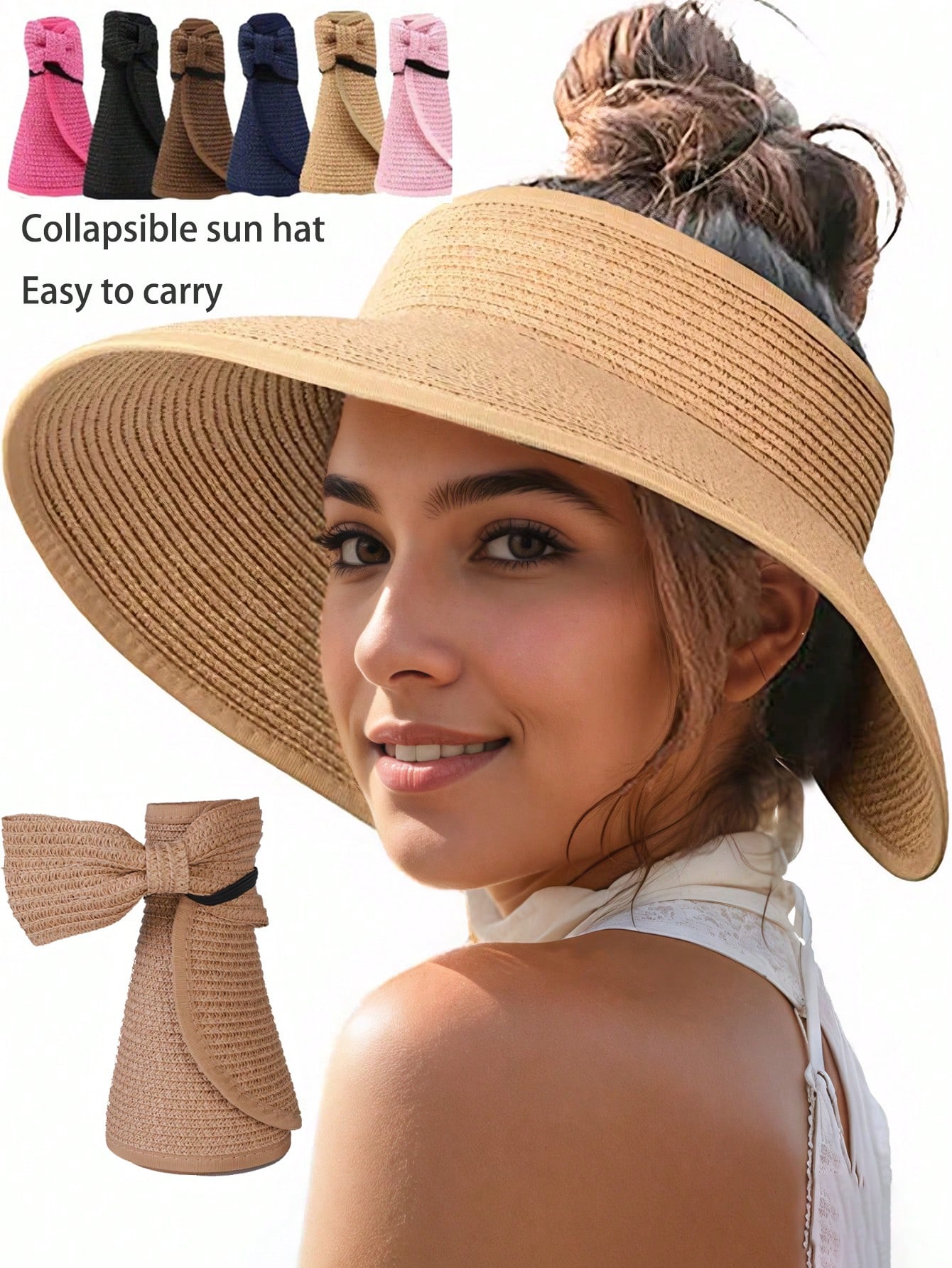 Sun Visor Hats For Women Wide  - Packable Hat Nylon avis et prix