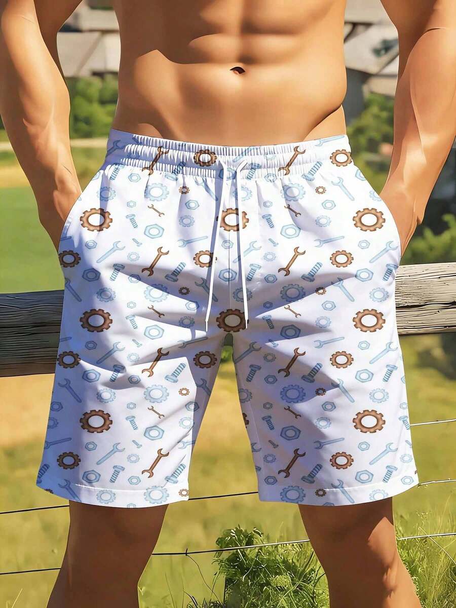 Mechanical Tools Pattern Swim  - Swim Trunk Quick Dry avis et prix