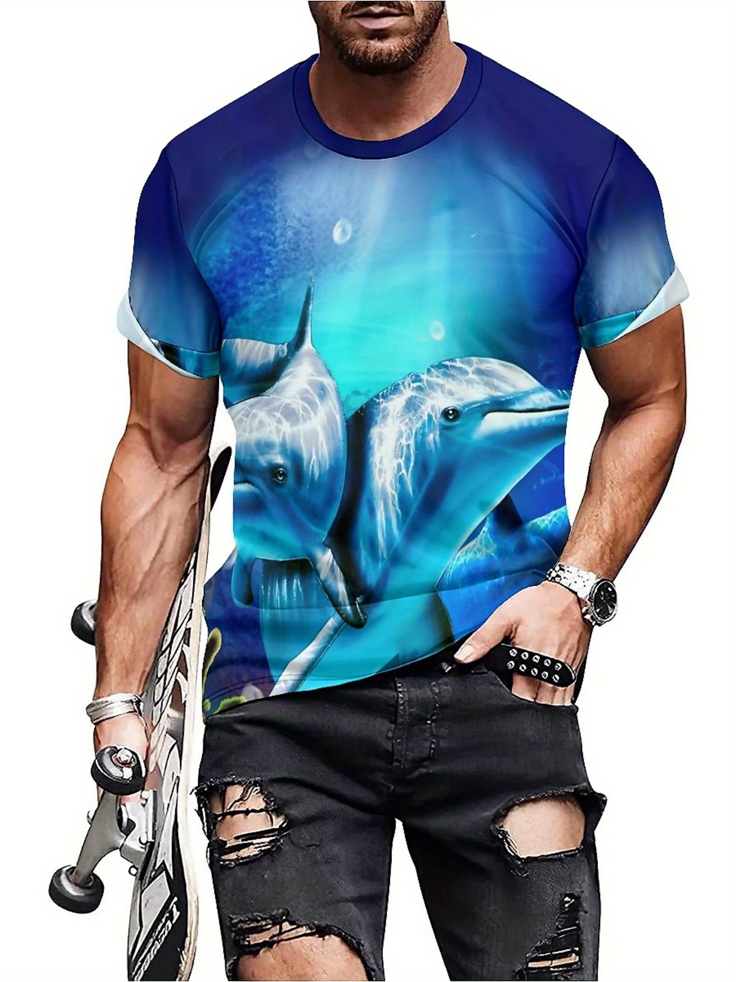 Men'S Ocean Animal Dolphin Pri - Tee Graphic Print avis et prix