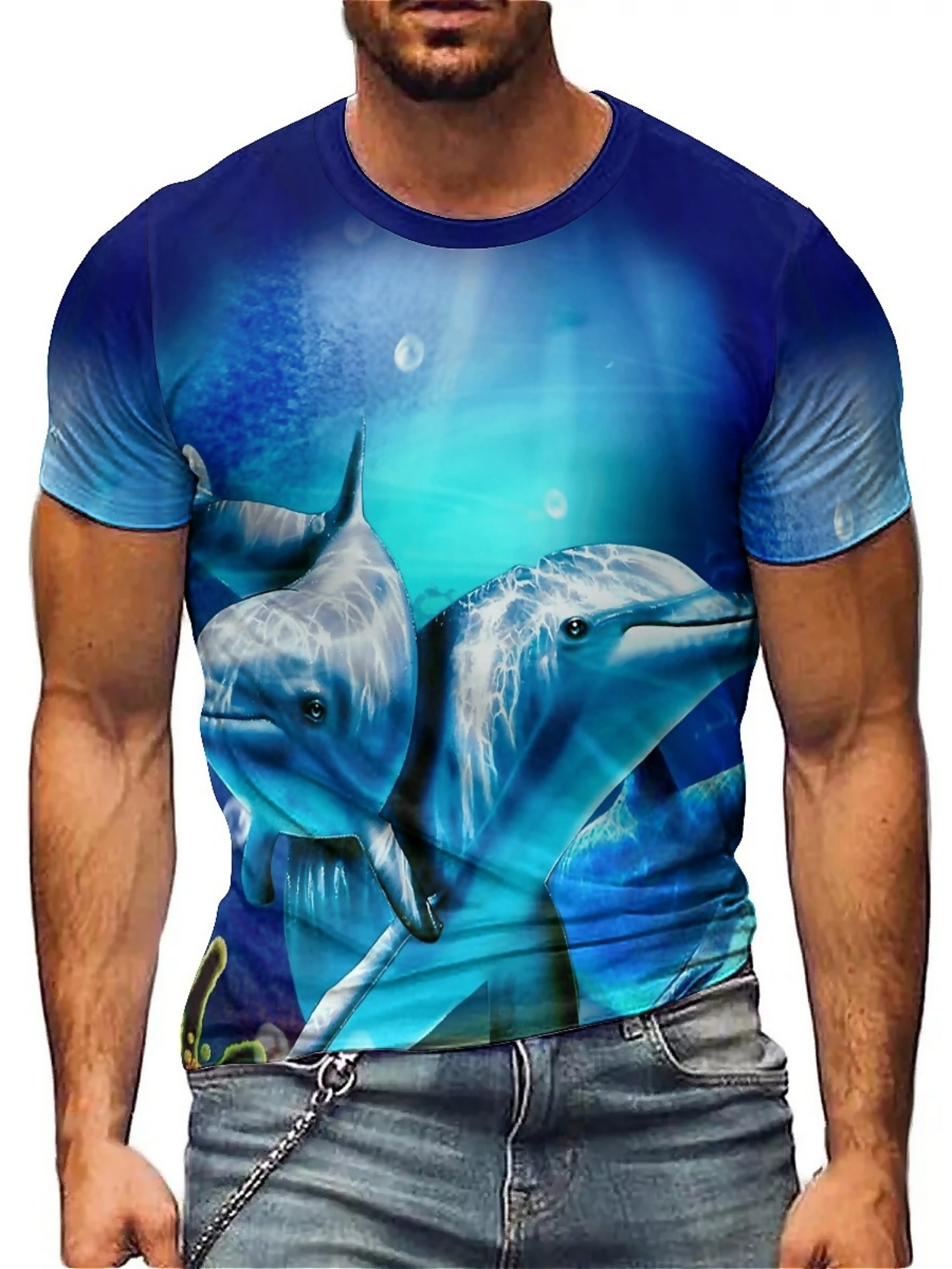 Men'S Ocean Animal Dolphin Pri - Tee Graphic Print avis et prix