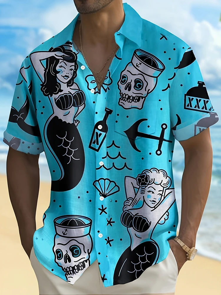 Summer Men's Fashion Casual So - Resort Shirt Floral avis et prix