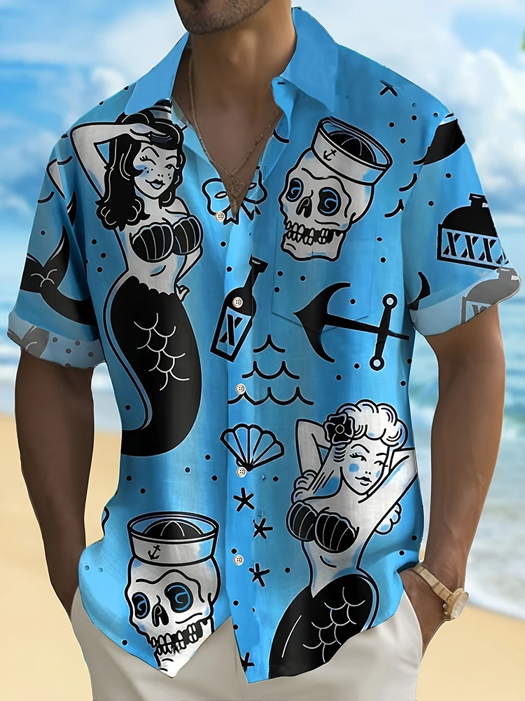 Summer Men's Fashion Casual So - Resort Shirt Floral avis et prix