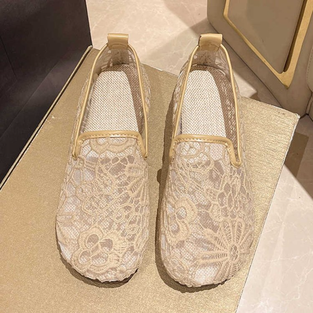 Chic Lace Mesh Hollow Out Espa - Espadrille Slip On avis et prix