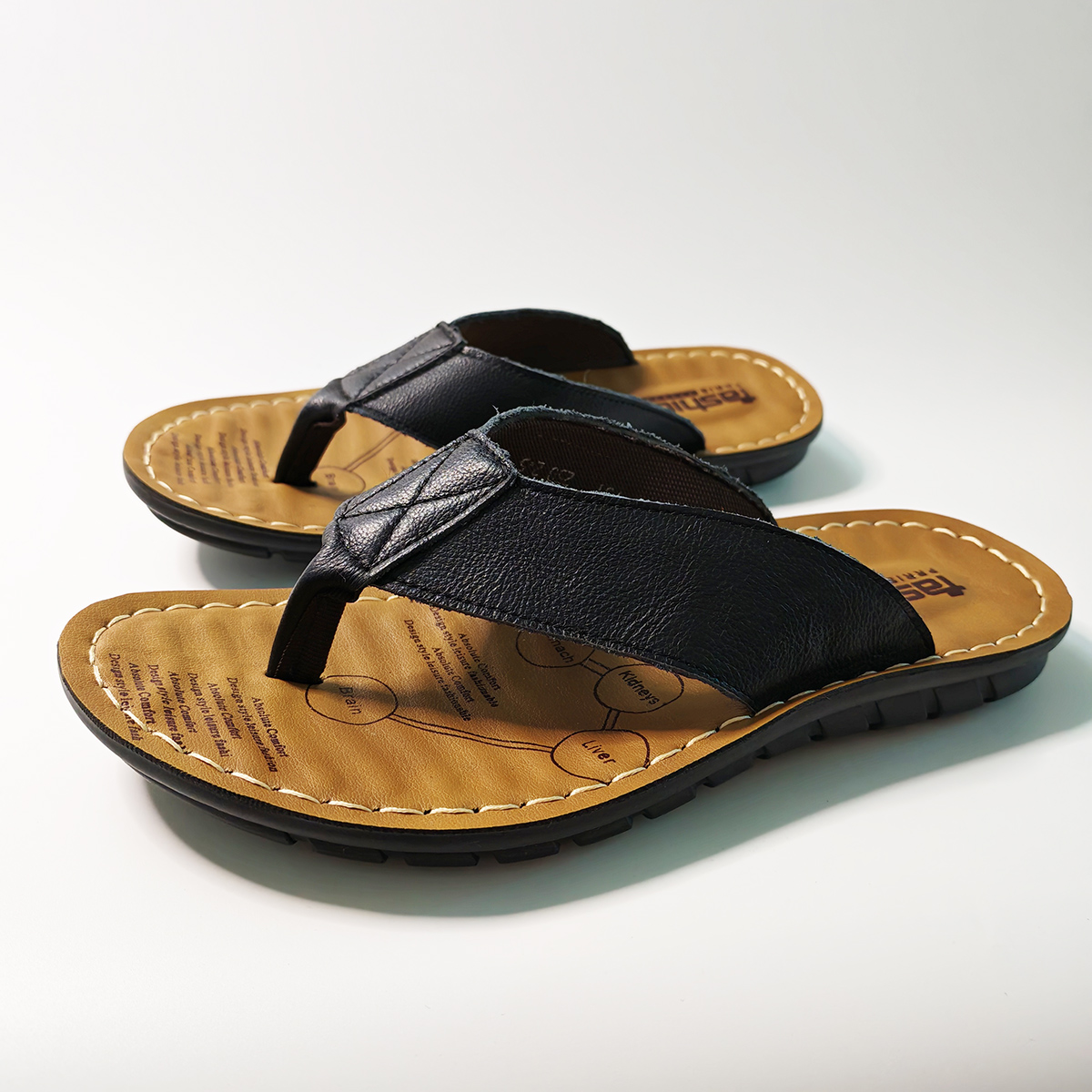 Summer Shoes Men Slippers Genu - Flip Flop Leather Men avis et prix