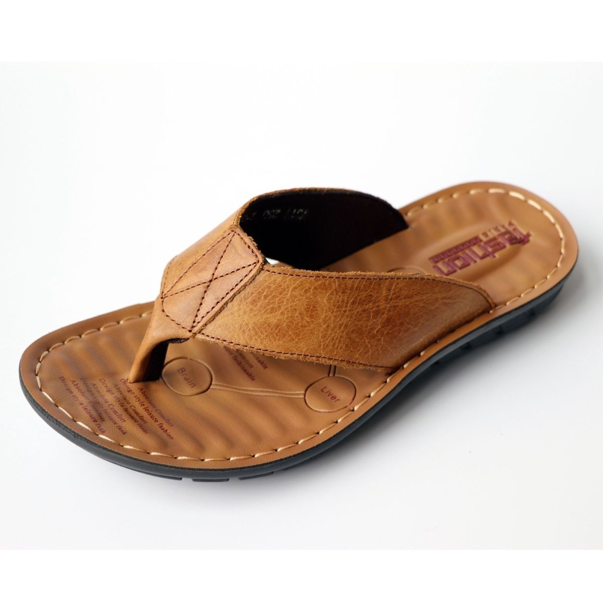 Summer Shoes Men Slippers Genu - Flip Flop Leather Men avis et prix