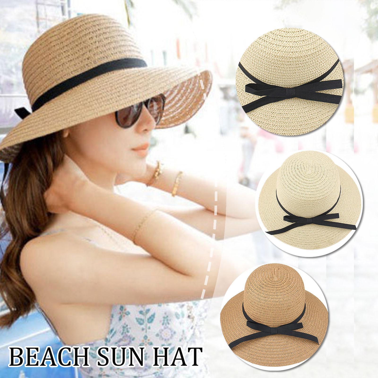 Summer Straw Hat Big Wide Brim - Bucket Hat Straw avis et prix
