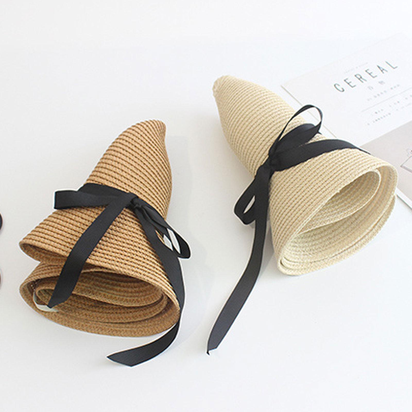 Summer Straw Hat Big Wide Brim - Bucket Hat Straw avis et prix