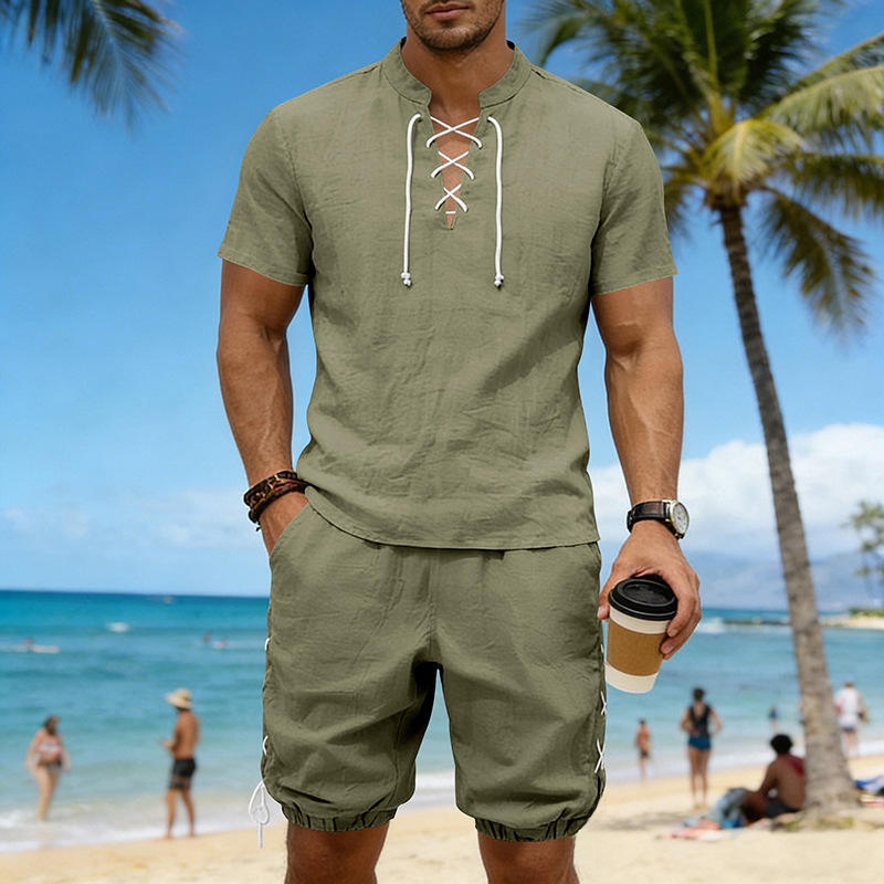 Summer Linen Loose Casual Men' - Linen Shirt Breathable avis et prix