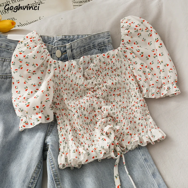 Blouses Shirts Women Floral Dr - Short Linen Drawstring avis et prix
