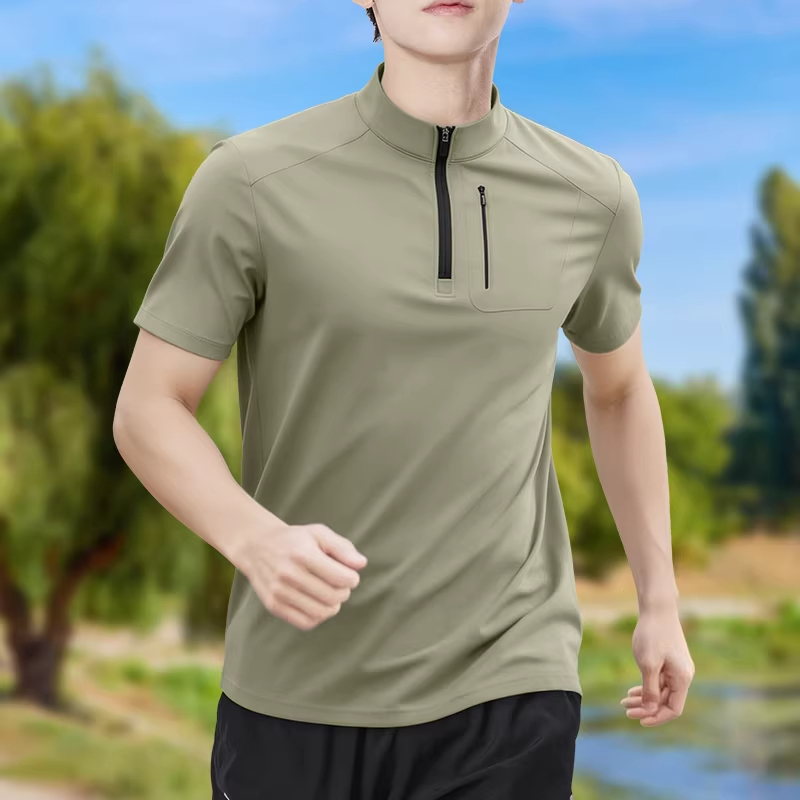 Men's Half-Zip High-Stretch Qu - Shirt Camp Collar avis et prix