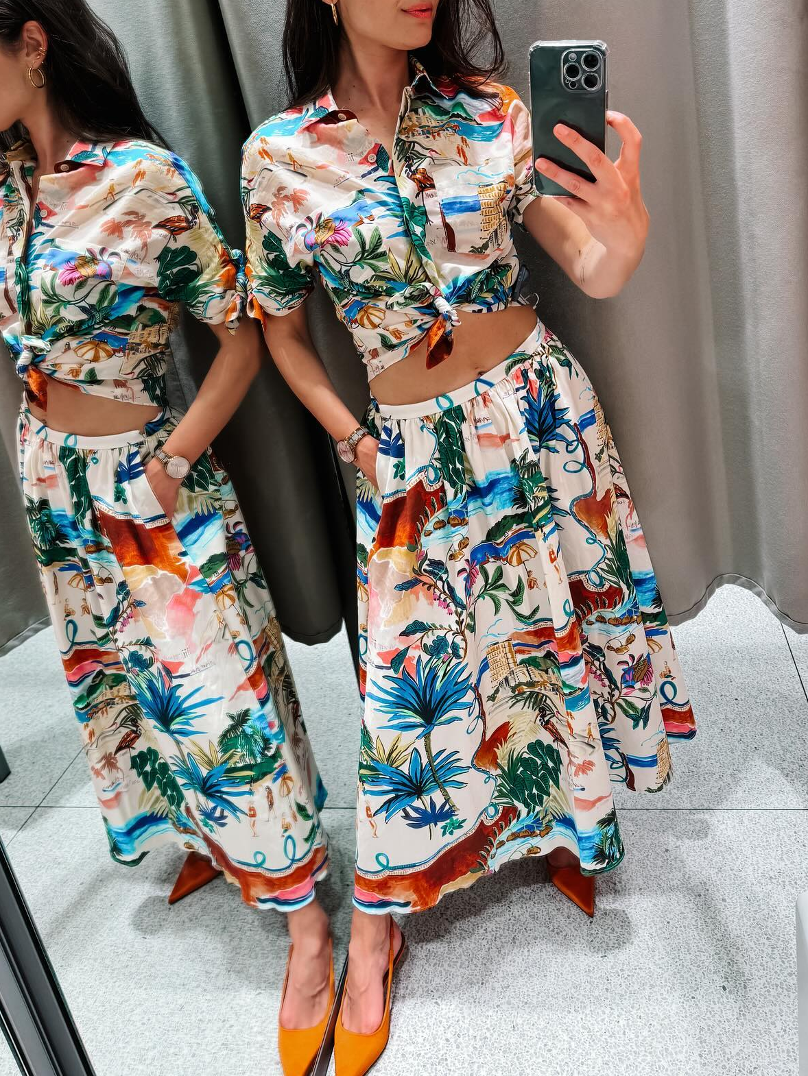 Chic Printed Lapel Single Brea - Resort Shirt Floral avis et prix