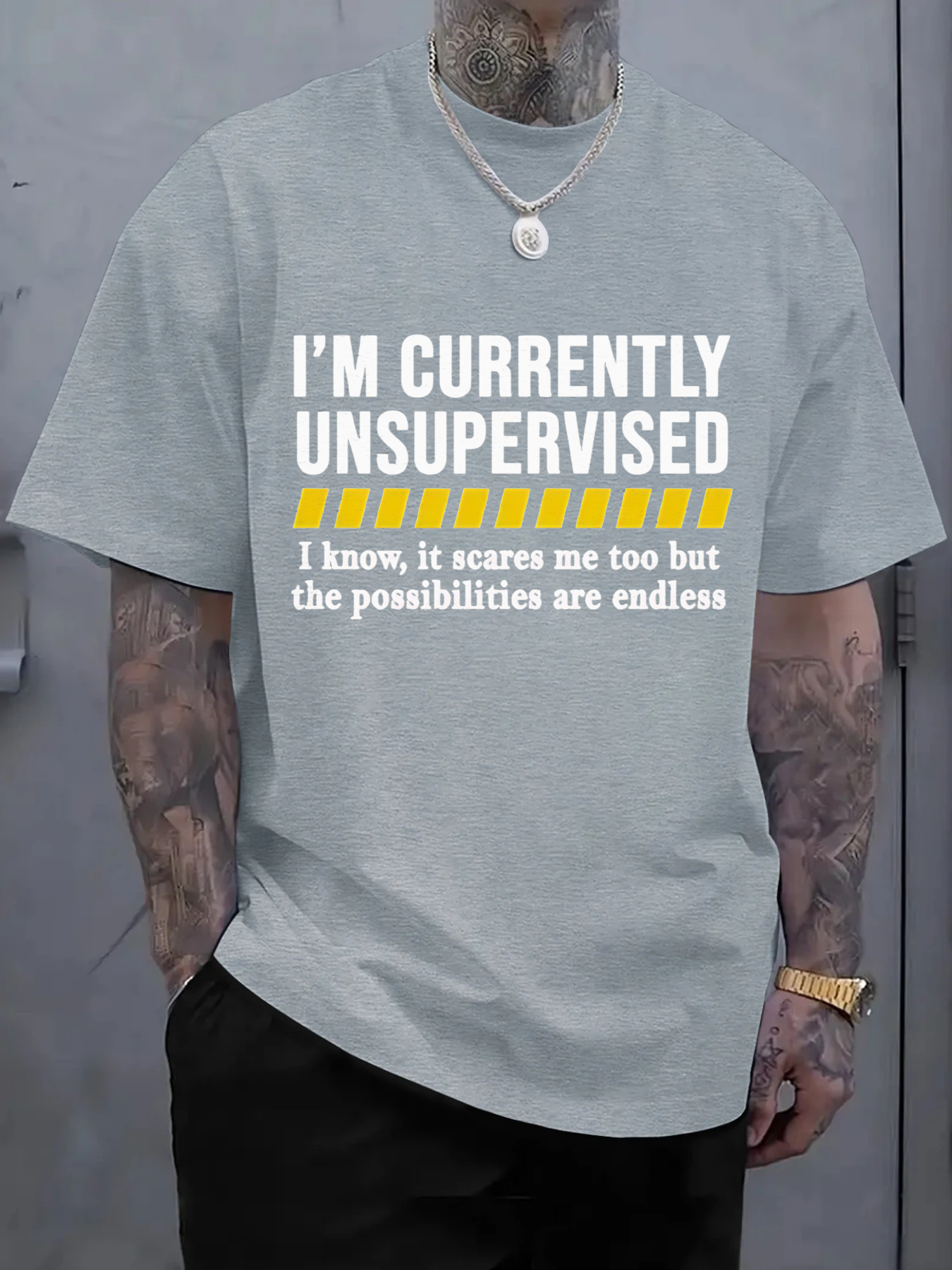 New Men's Casual Cotton T-Shir - Tee Graphic Print avis et prix