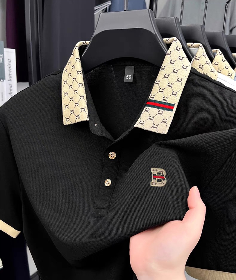 Luxury brand B letter embossed - Polo Shirt Pique avis et prix