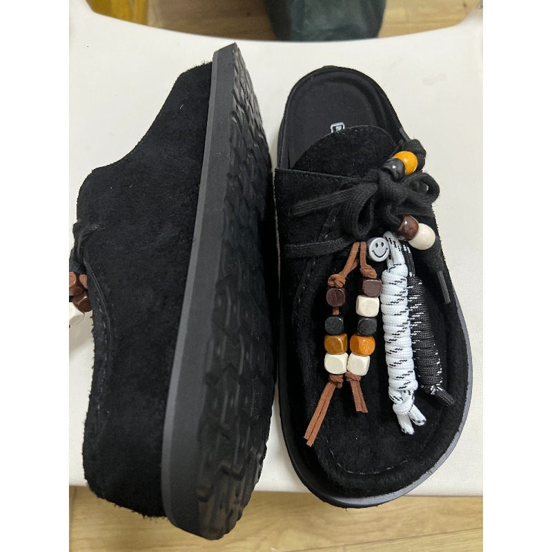 Women Men Clogs Cow Suede Leat - Flip Flop Leather Men avis et prix
