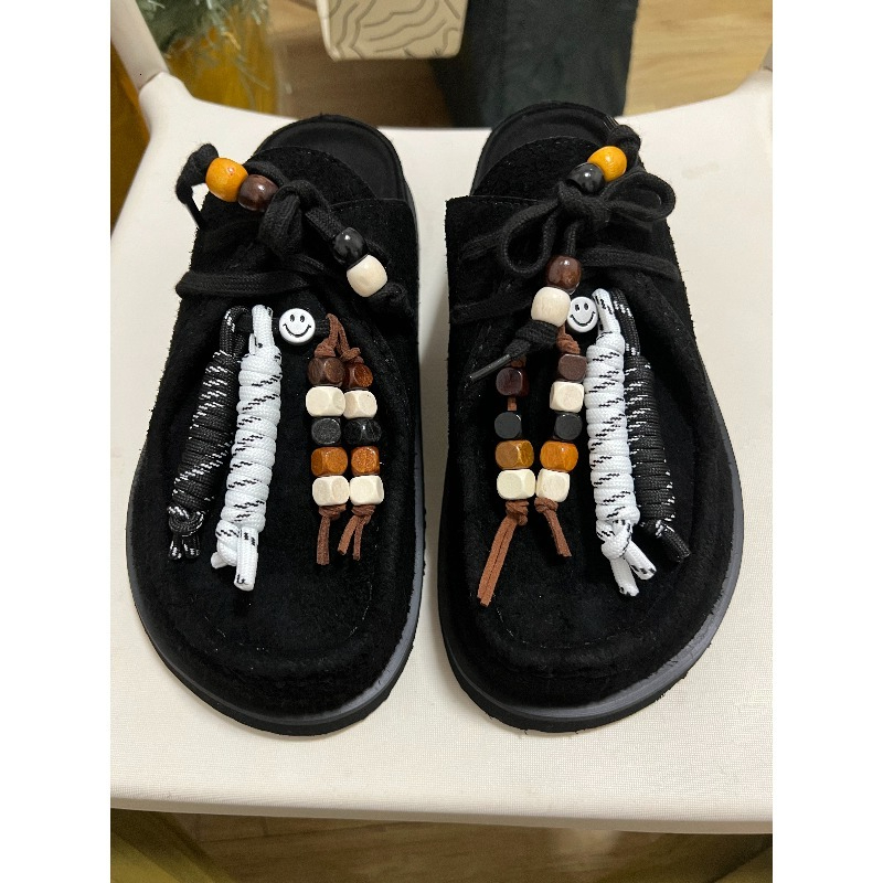 Women Men Clogs Cow Suede Leat - Flip Flop Leather Men avis et prix