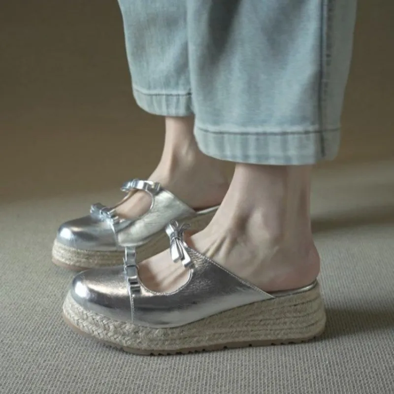 Metallic Mary Jane Mules for W - Espadrille Slip On avis et prix