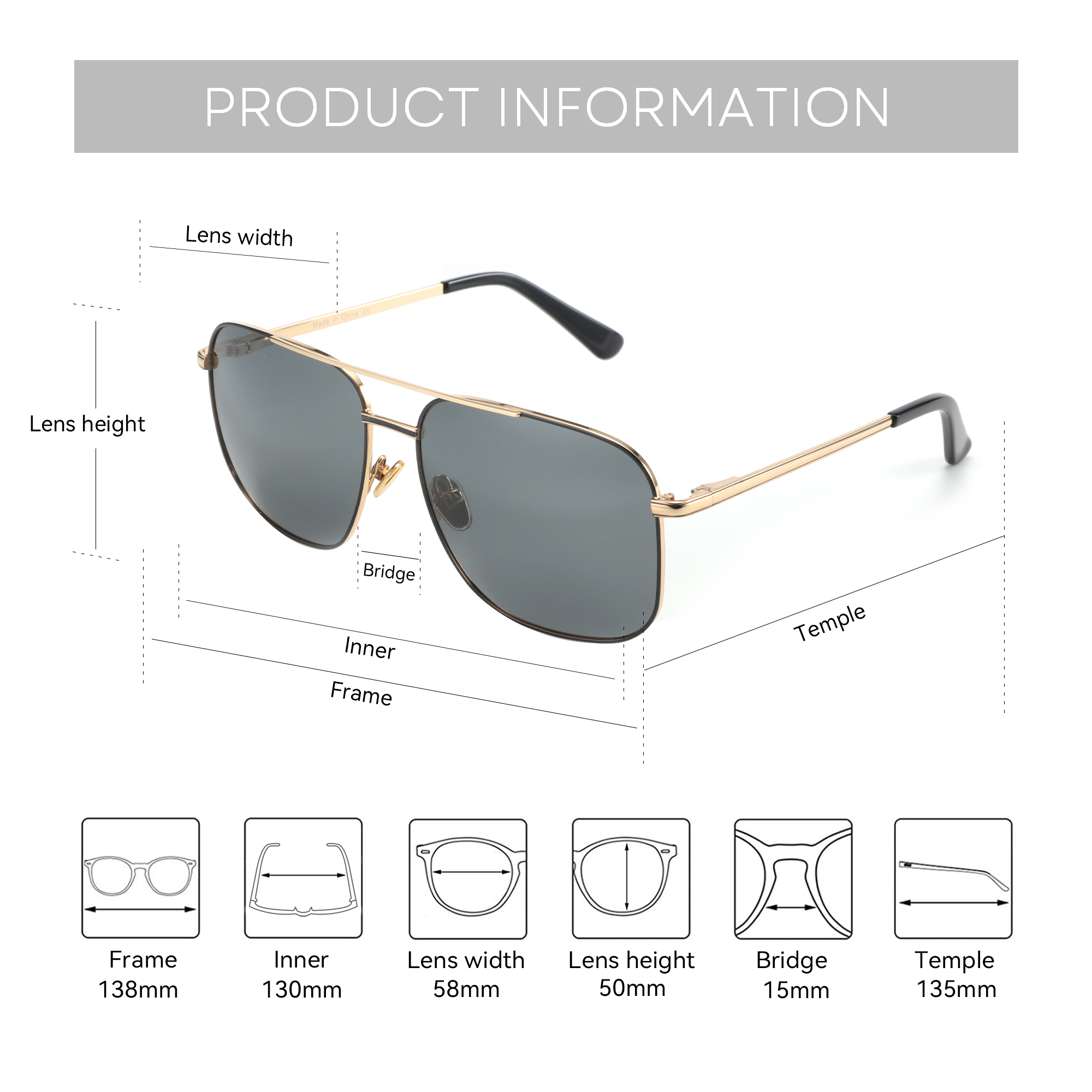 BLUEMOKY Aviator Polarized Pre - Sunglasses Aviator Polarized avis et prix
