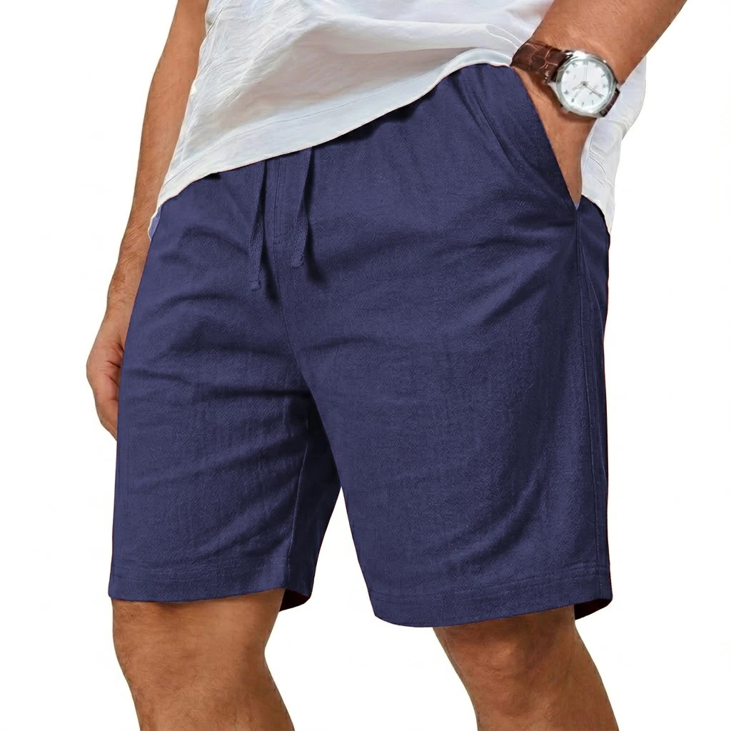 Oversized Cotton Linen Shorts  - Short Linen Drawstring avis et prix