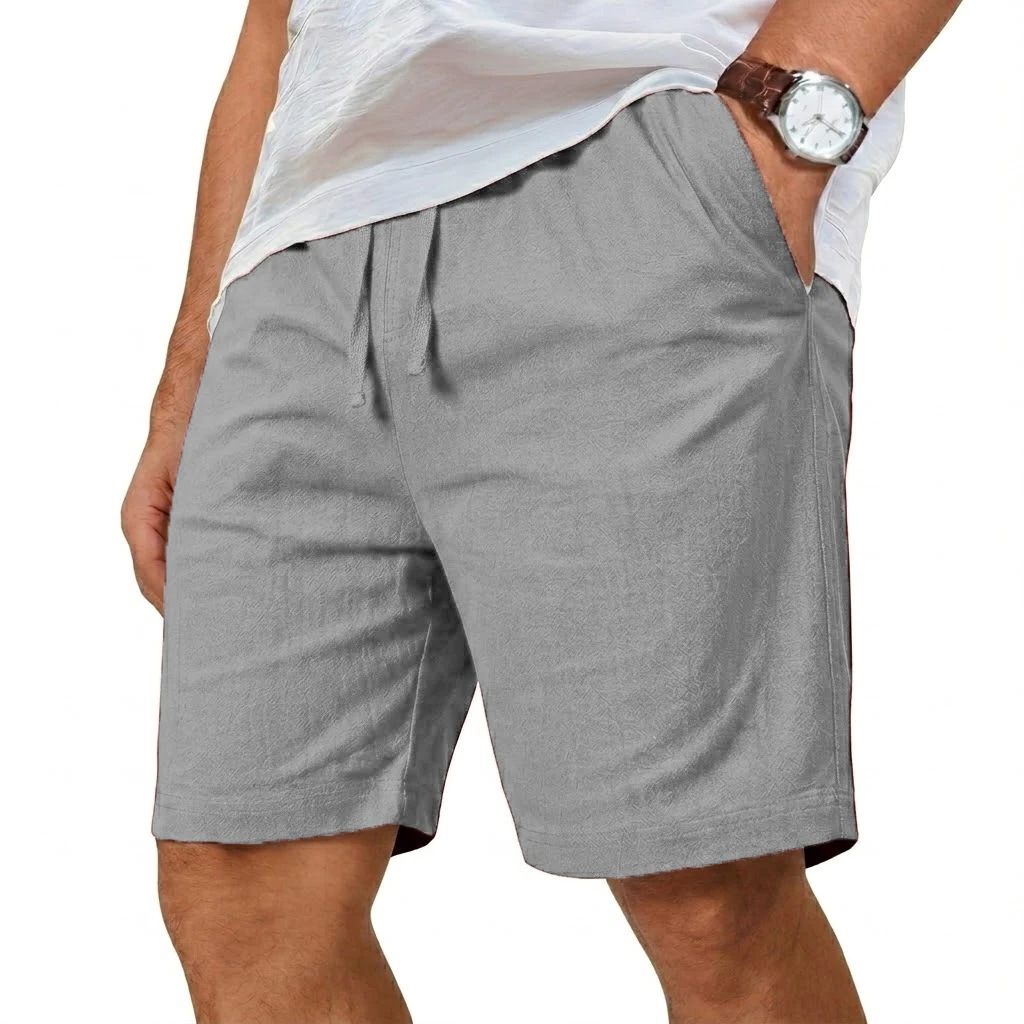 Oversized Cotton Linen Shorts  - Short Linen Drawstring avis et prix