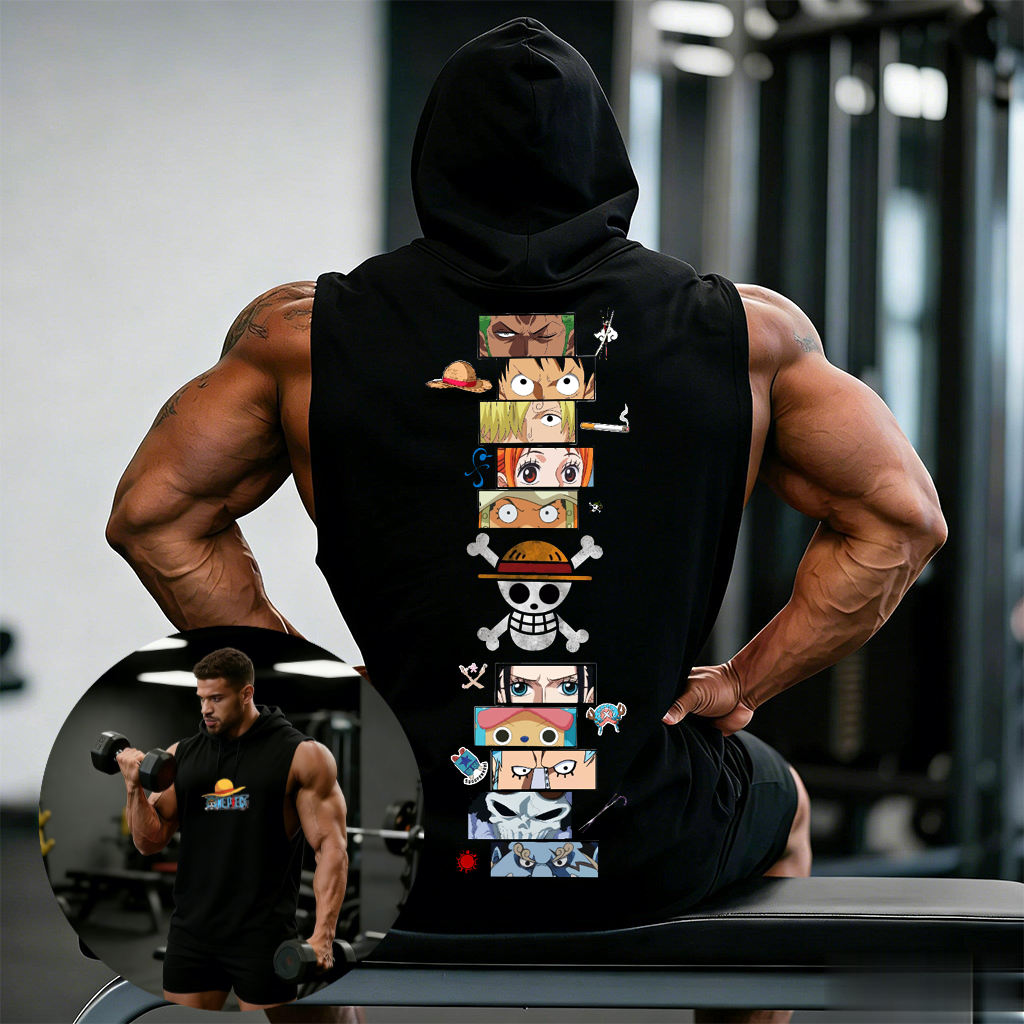 One Piece Anime Hoodie Sleevel - Tank Top Muscle avis et prix