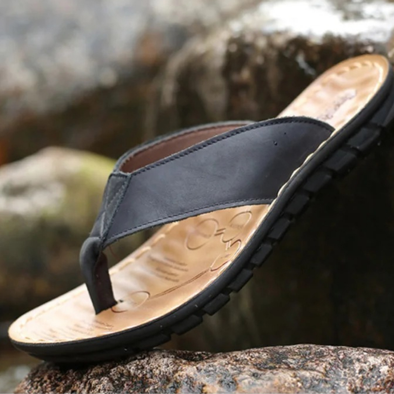 Roma Retro Man Slipper Solid C - Flip Flop Leather Men avis et prix