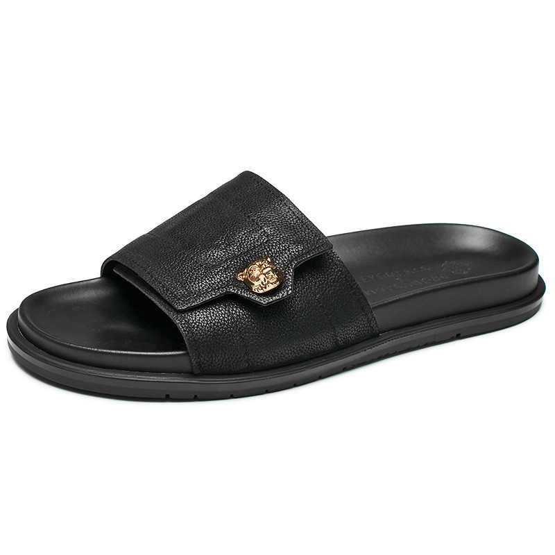 2025 New Genuine Leather Slipp - Flip Flop Leather Men avis et prix