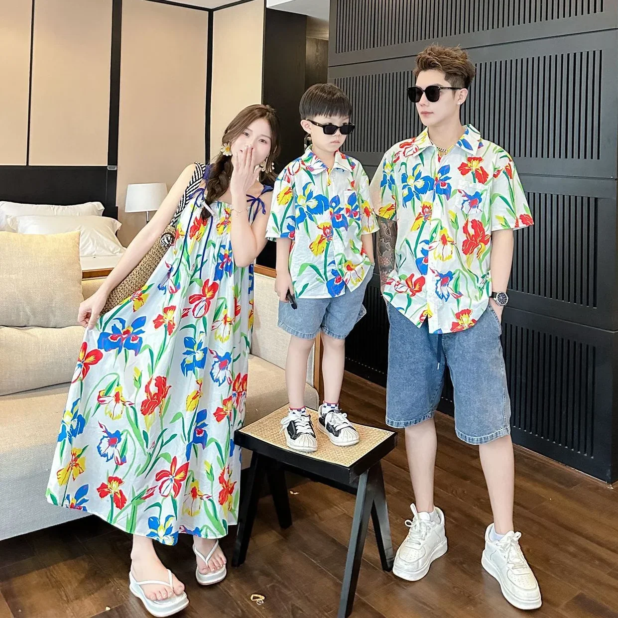 VacationClothes Korean Mommy a - Resort Shirt Floral avis et prix