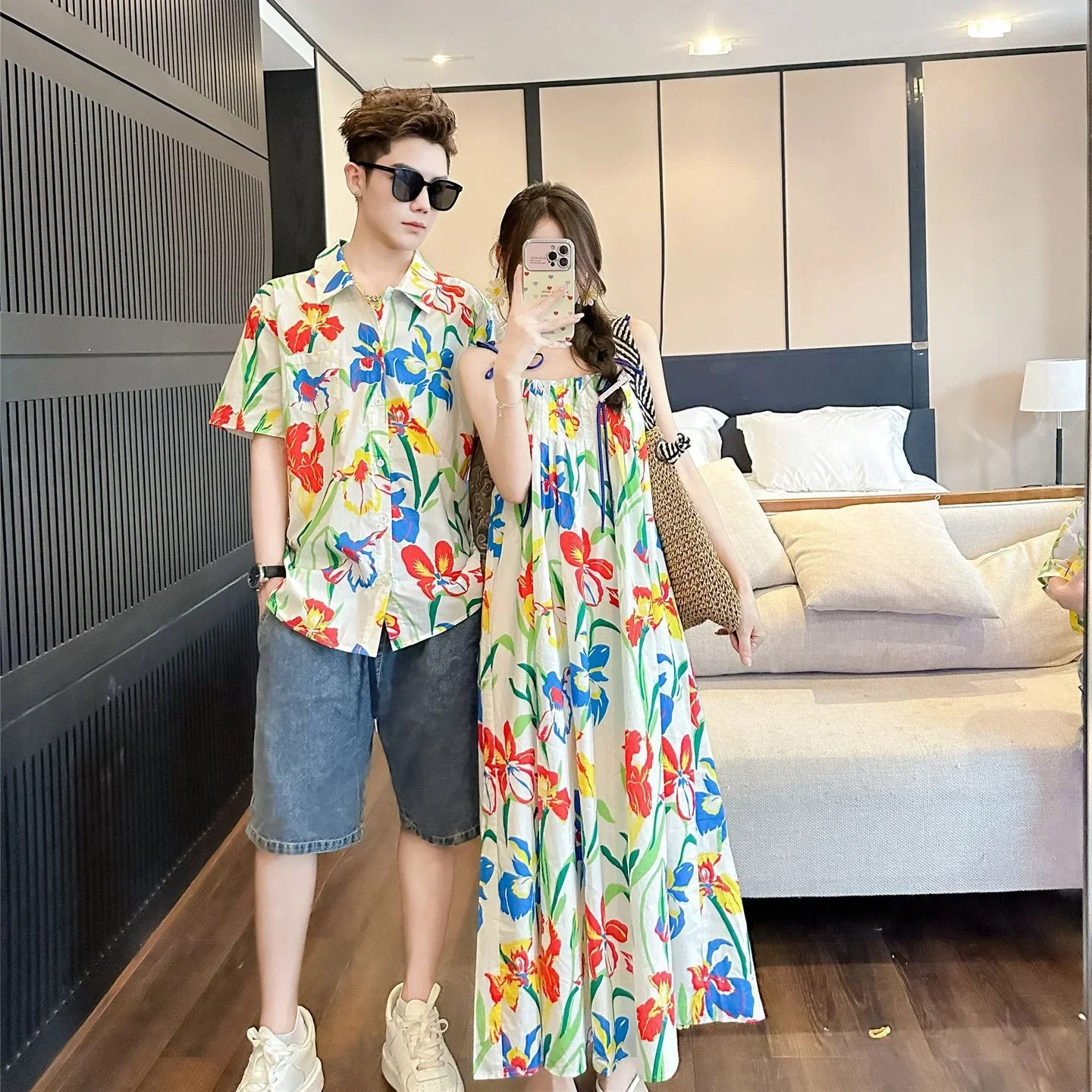 VacationClothes Korean Mommy a - Resort Shirt Floral avis et prix