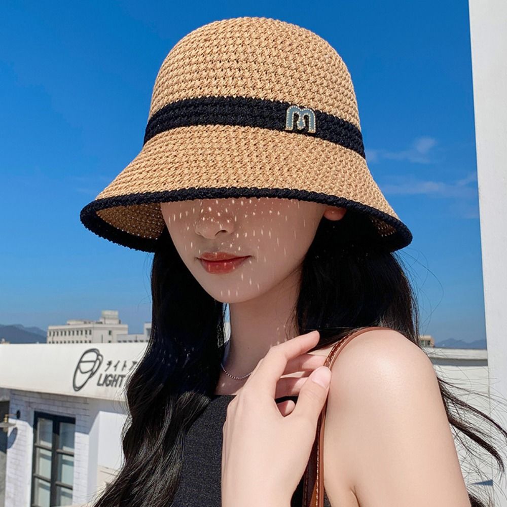 Elegant Bow Fisherman Hat Fold - Bucket Hat Straw avis et prix