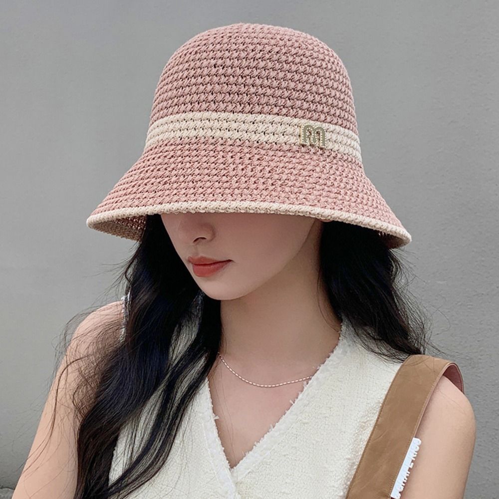 Elegant Bow Fisherman Hat Fold - Bucket Hat Straw avis et prix