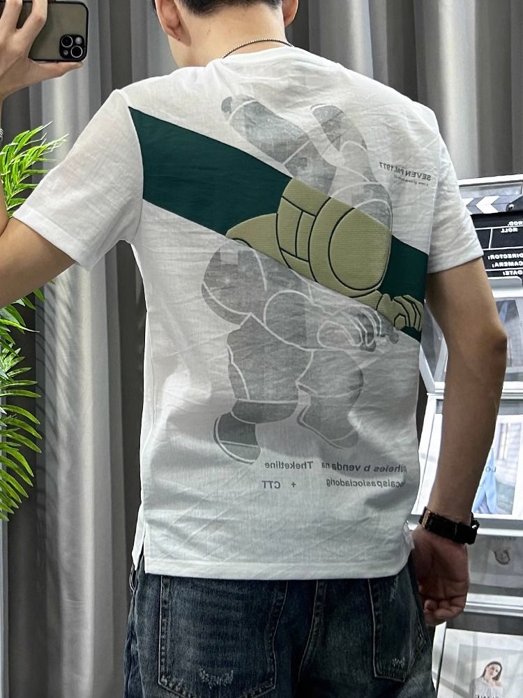 Male Tees Shirts White Linen T - Short Linen Drawstring avis et prix