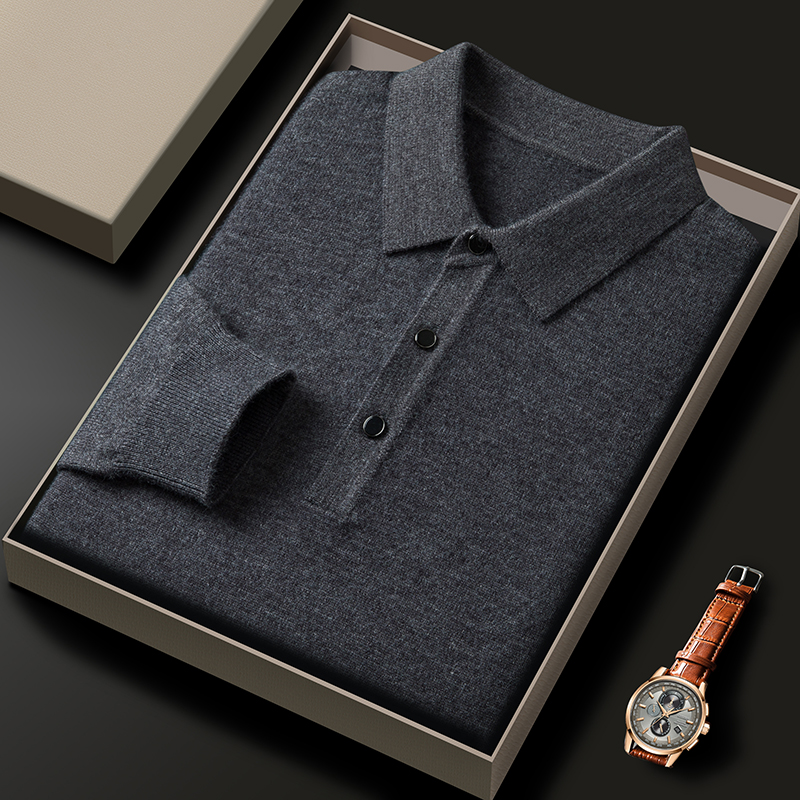Fashion luxury knitted long sl - Polo Shirt Pique avis et prix